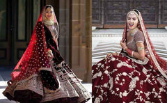 Maroon Magic- bridal lehengas that are unconventional!