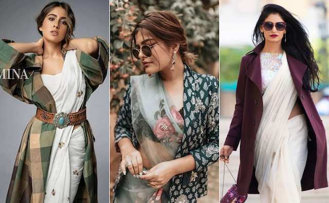 Add quirk to your ensemble adding a simple Sabyasachi belt!  Designer saree  blouse patterns, Fancy blouse designs, Saree blouse designs