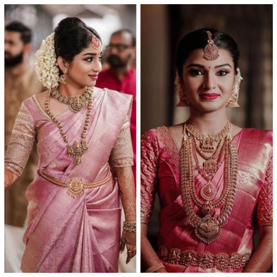 The elegant and delicate onion pink sarees!
