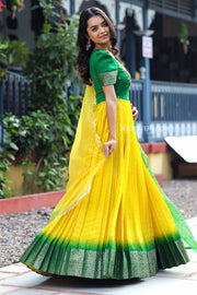 Yellow Bandhani Anarkali Dress