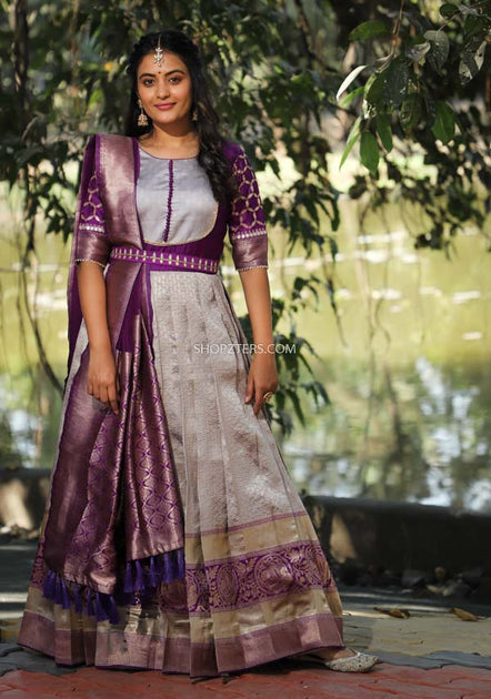 Wisteria Purple georgette Maxi Set - Buy Designer Ethnic Wear for Women  Online in India - Idaho Clothing