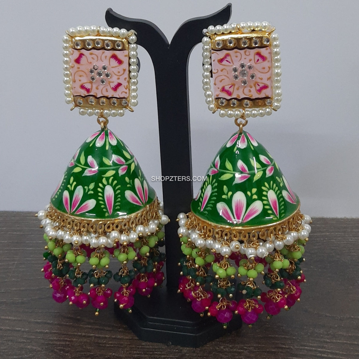 Meenakari jhumka hotsell