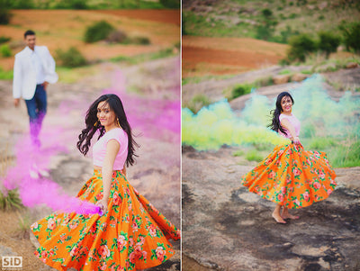 Add A Dream Like Effect to Your Pre - Wedding Shoot With Smoke Bombs: A Trend to Try in 2017!