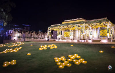 An Indian wedding without the elaborate decor? Undreamed of!