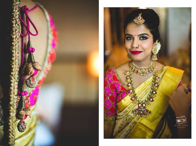 9 Beautifully Worked Pink Blouses For Every Bride
