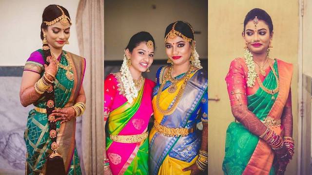 A Vibrant Tamil Bride In Her Colorful Bridal Saree – Shopzters