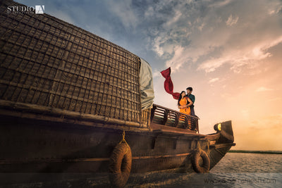 A Pre-Wedding Shoot On Moving Waters in God's Own Country!