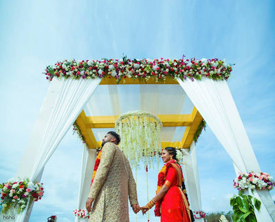 An enchanting couple Ashok and Priyanka Wedding