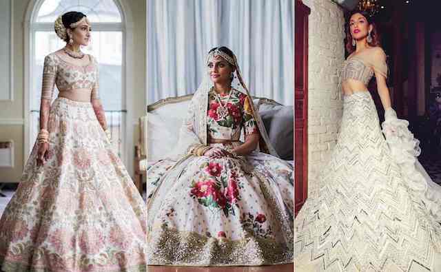 Whimsical white lehangas to rock on your big day!