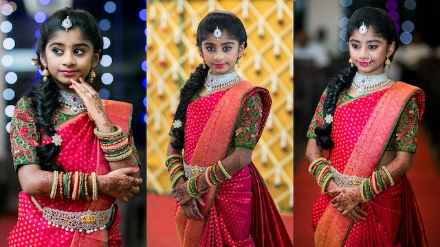 A Charming Little Girl's Half Saree Ceremony - A Grand Affair