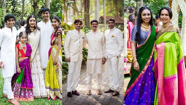 Guide To Dress Up Perfectly As A Guest - Meet The Guests From Our Real Bride Brahmini's Wedding