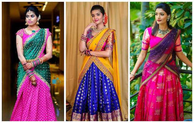 Ten Of The Best Half Sarees To Flaunt This Wedding Season!