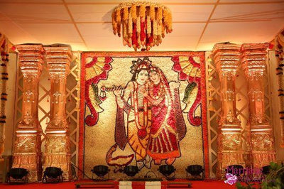 A Very Eternal And Sublime Themed Decor Of Krishna And Radha