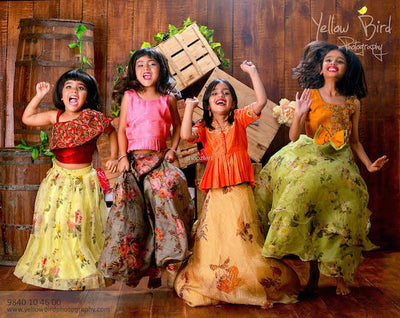 Indo-Western Kids' Wear With A Lovely Floral Theme!