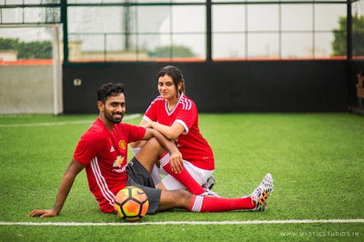 A Not So Usual Couple Shoot Of A Football Fanatic Couple