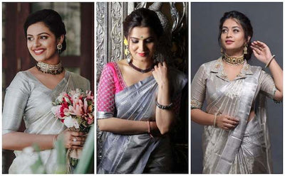 Silver and Grey Sarees- For The Bold And The Beautiful!
