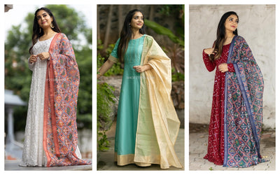 Glam Up In These Anarkali Suits And Designer Dupatta