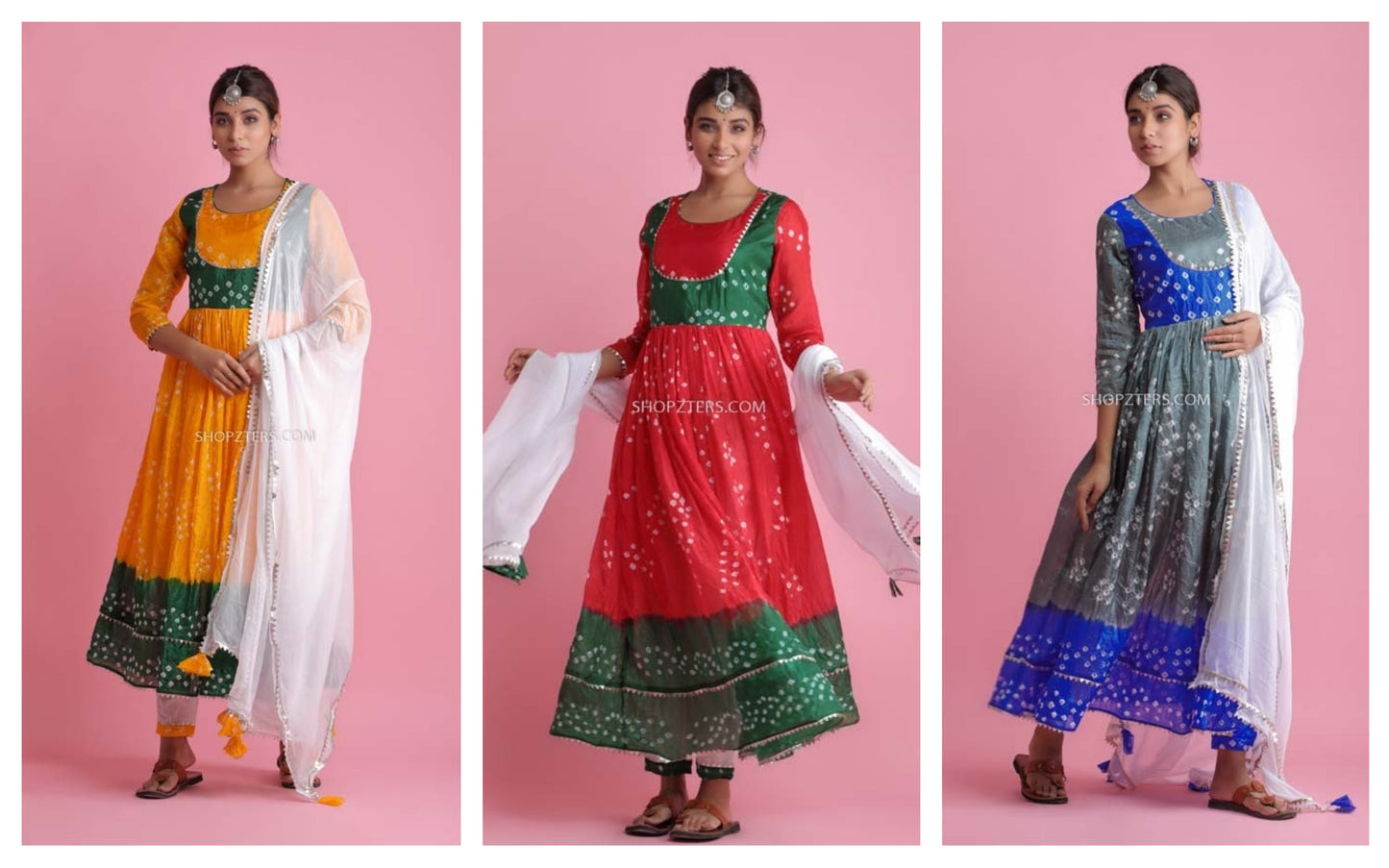 Vibrant Anarkali's For Our Bandhani Lovers