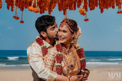 Beach wedding of actors Mahat and Prachi!