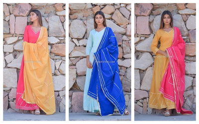 Matching The Beauty Of Gota Dupattas With Maxi