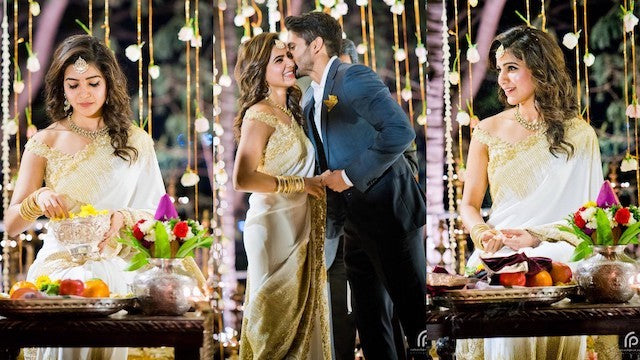 The Engagement Saree Etched With Samantha and Chaitanya's Love Story With Exclusive - Never Seen Before Pics!!! The Engagement Saree Etched With Samantha and Chaitanya's Love Story With Exclusive - Never Seen Before Pics!!!