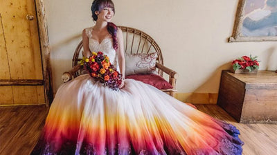 A New Trend To Look Out For! Dip-dyed Wedding Gowns