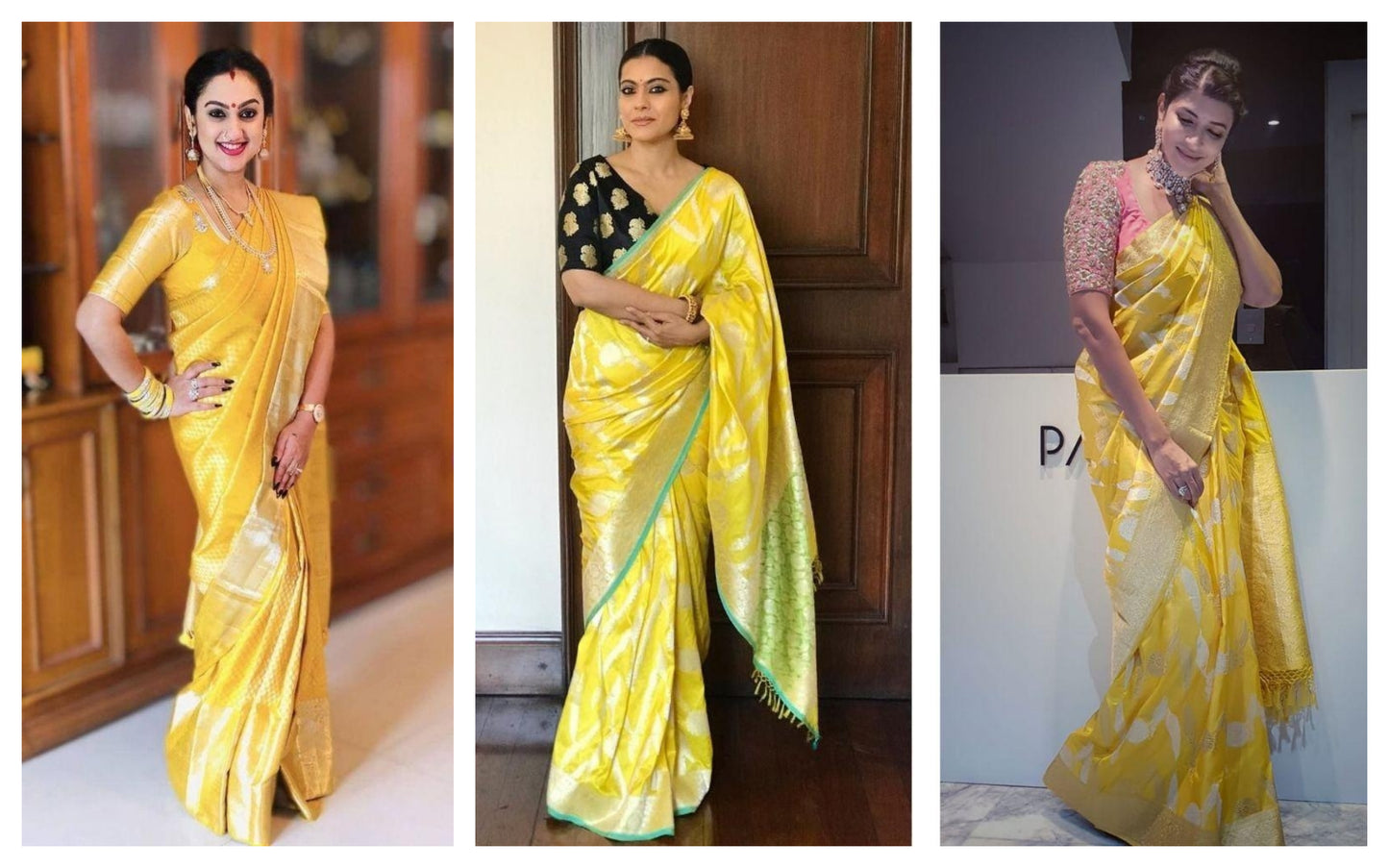 Shopzters Shows You How To Style Your Yellow Sarees!- Celeb Edition
