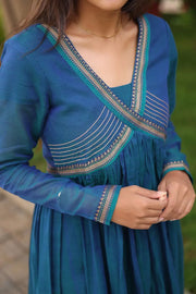 Peacock Blue Kurti Set