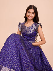 Kids  Silk Sleeveless ethnic dress