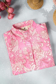 Pink Floral Cotton Shirt
