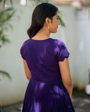 Galaxy Mul Cotton Midi(Dress) in Blue