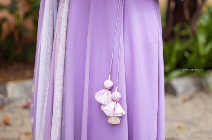 Lilac Angrakha Style Georgette Anarkali