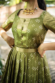 Moss Green Bandhini Dress
