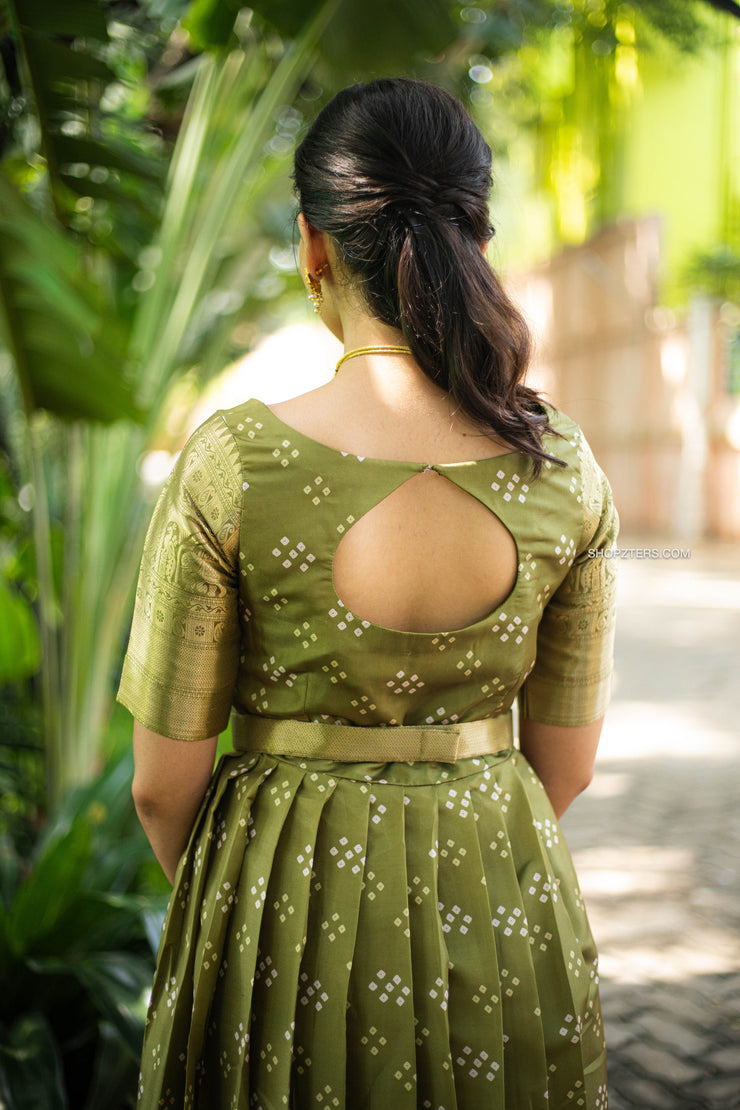 Moss Green Bandhini Dress