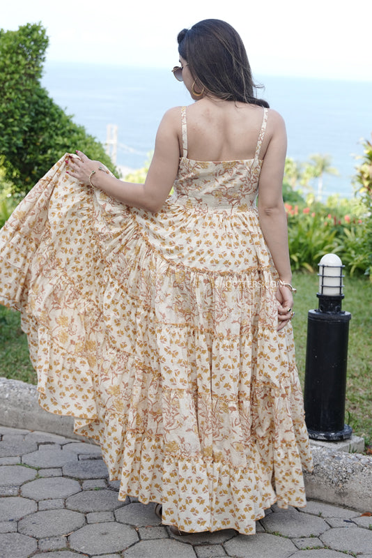 Sunshine Serenade Cotton Maxi Dress