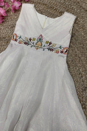 Baby Snow Rainbow Frock in White