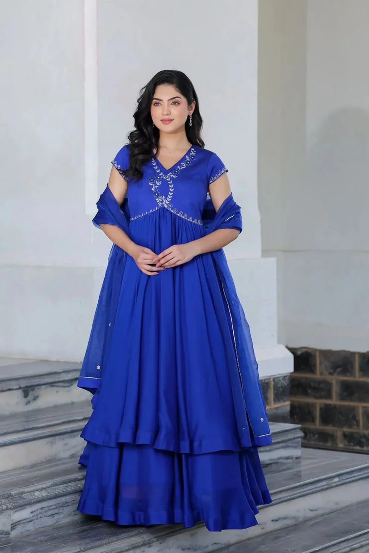 Royal Blue Anarkali Dress