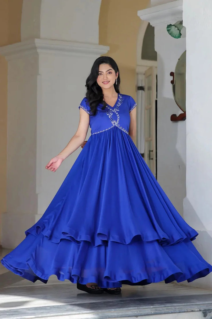 Royal Blue Anarkali Dress