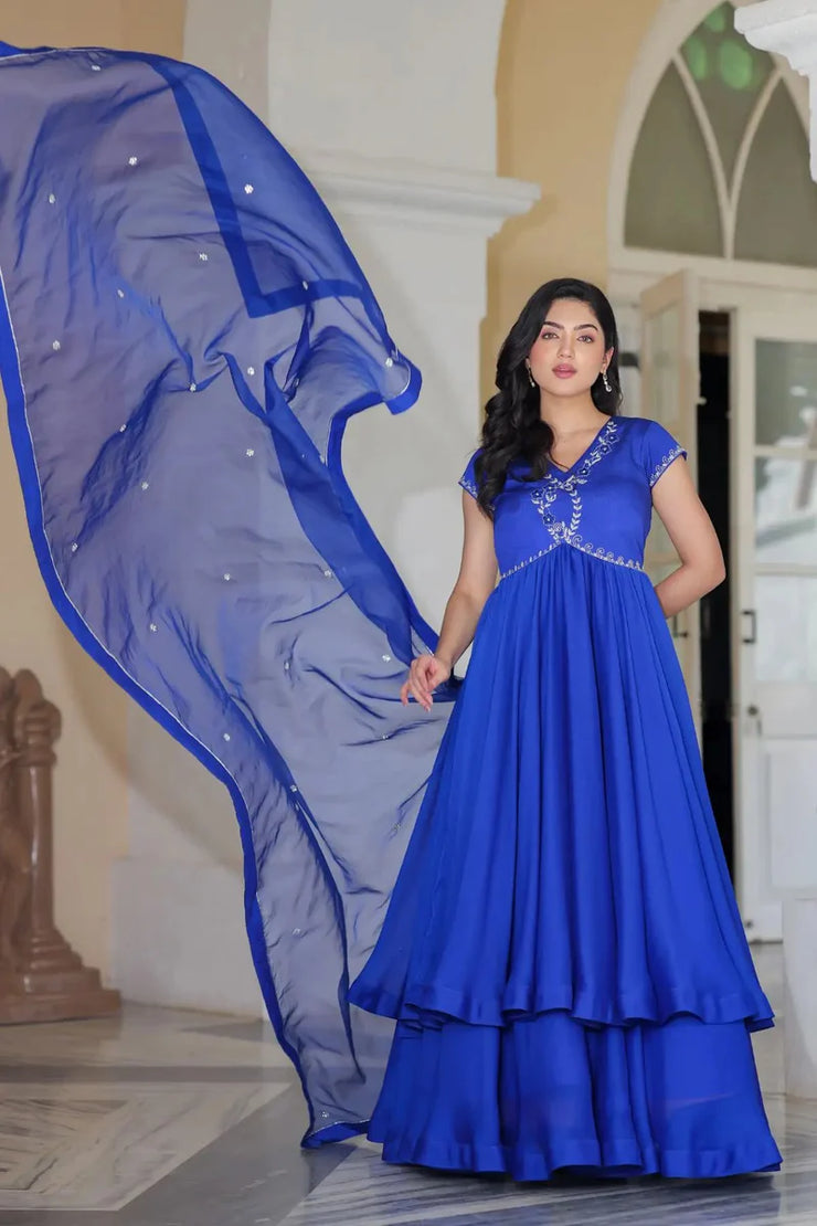 Royal Blue Anarkali Dress