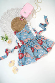 Blue Floral Dress Mini