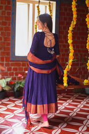 Purple Anarkali Dress