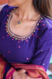 Purple Anarkali Dress