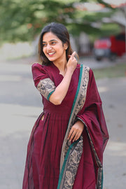 Maroon Kurta Set