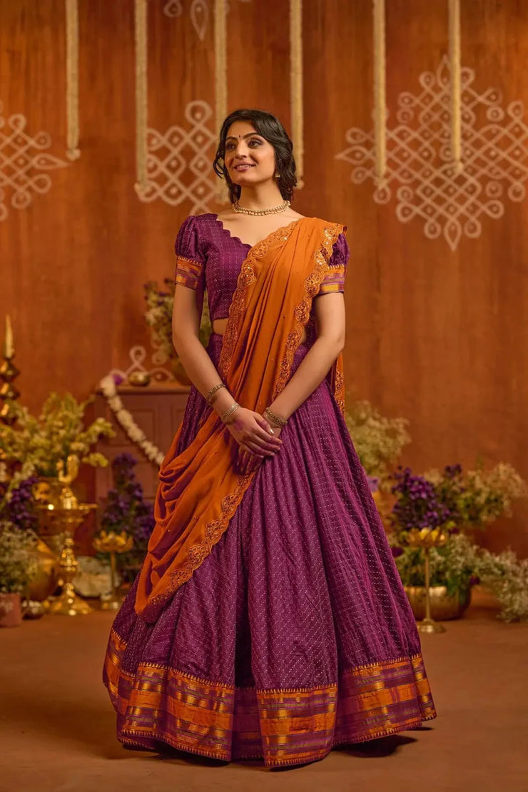 Purple Lehenga Set