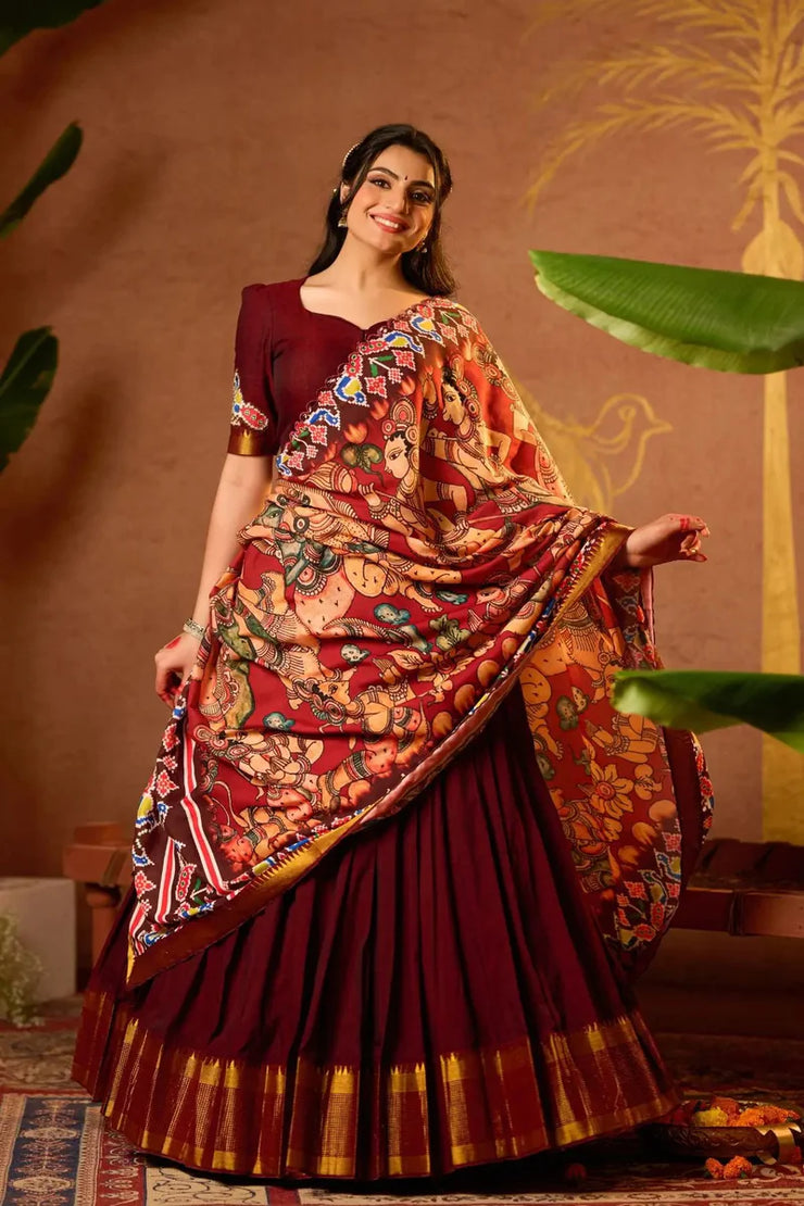 Maroon Lehenga Set