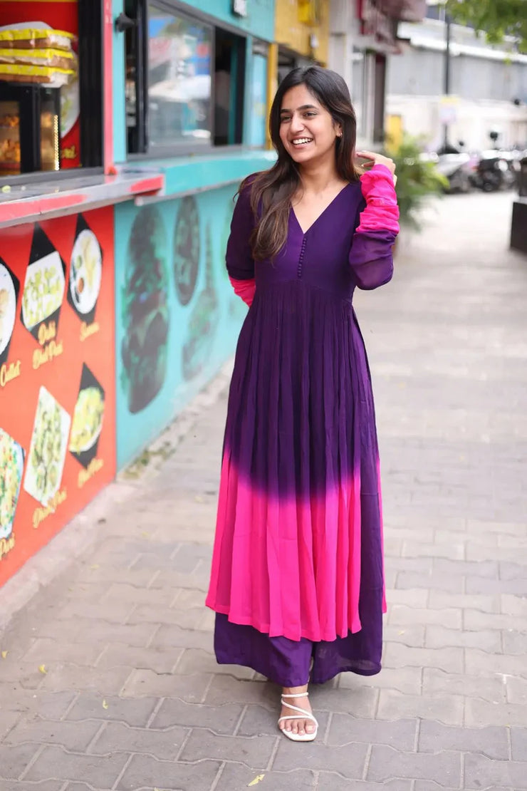 Purple Kurta Set