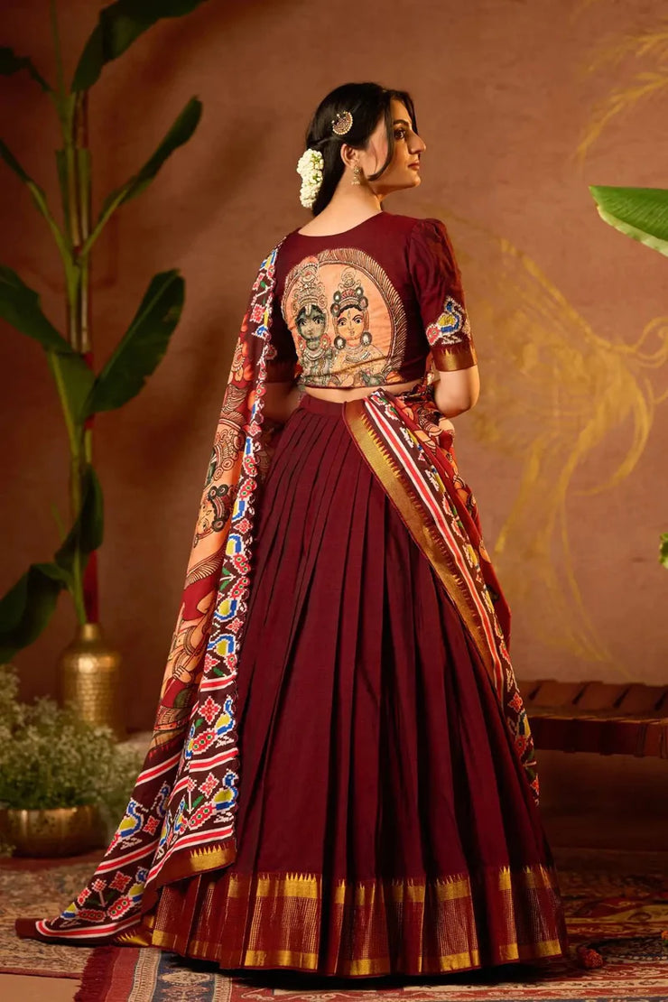 Maroon Lehenga Set