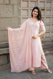 Peach Kurta Set