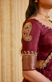 Maroona Lehenga Set In Maroon
