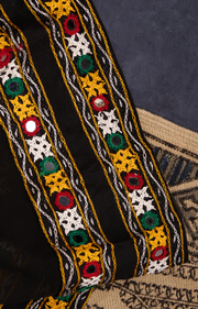 Traditional Black Kutch Work Lehenga With Matching Blouse & Dupatta .